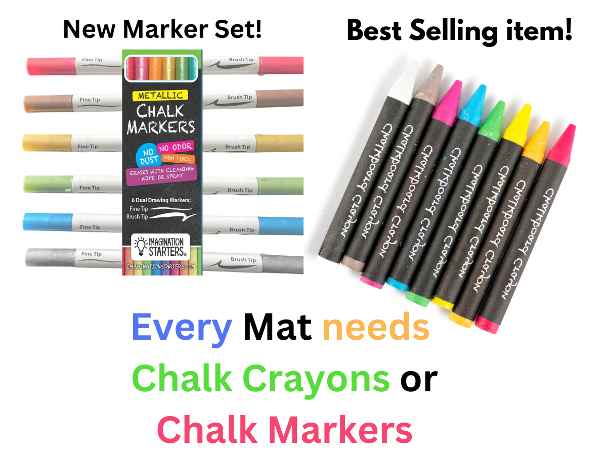 Chalkboard Coloring Crayons - Set of 8