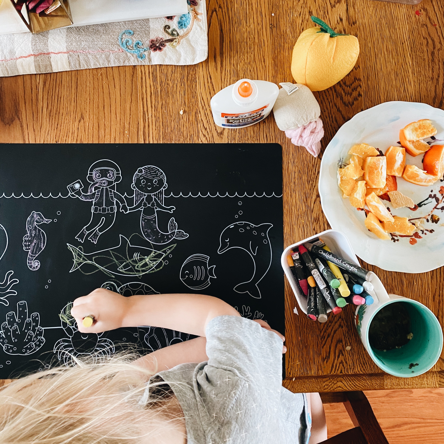 Reusable Coloring Placemat Sea 12x17