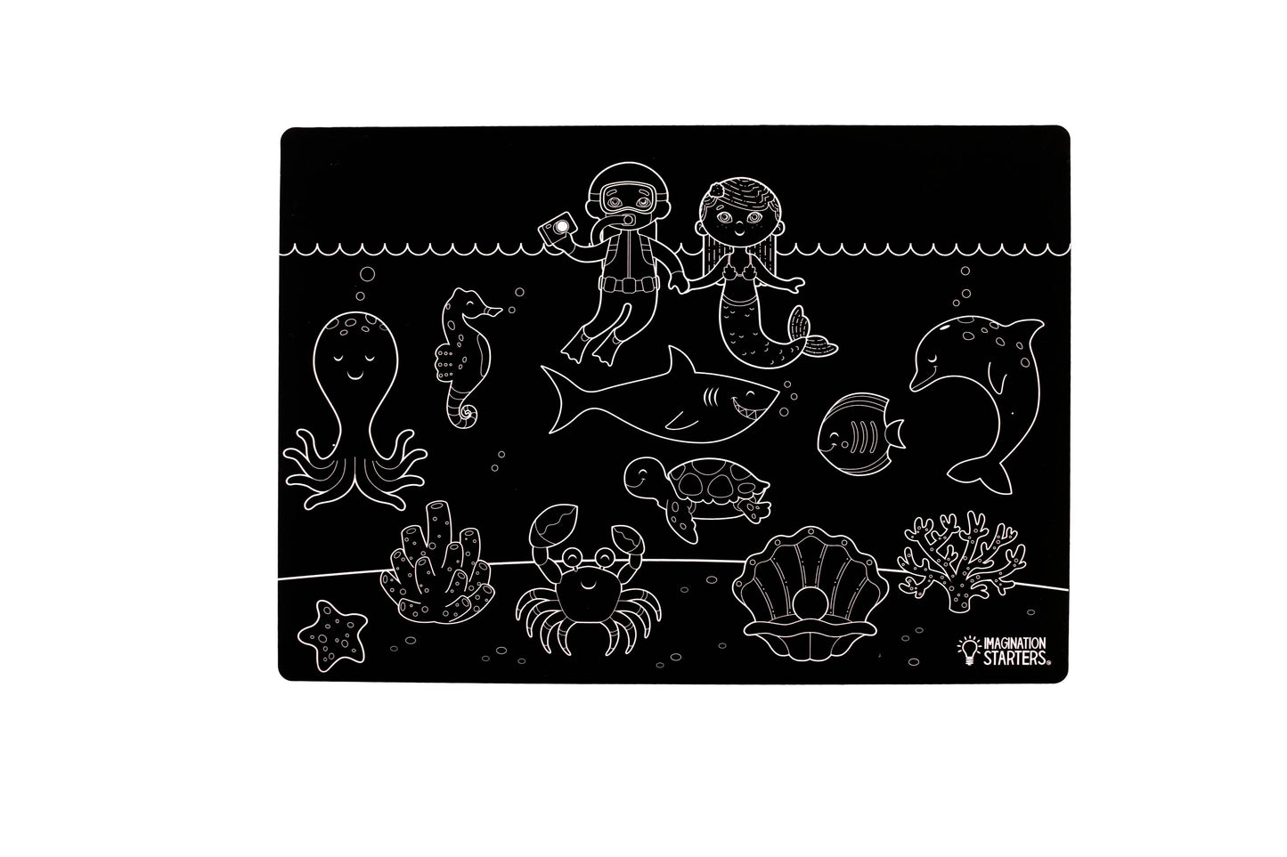 Reusable Coloring Placemat Sea 12x17